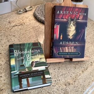 Bloodstains with Bronte and Arsenic with Austen Books by Katherine Bolger Hyde